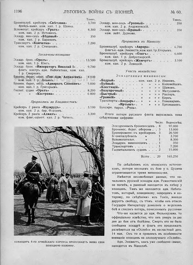 Летопись войны с Японией. `1905 г., № 60, стр. 1196
