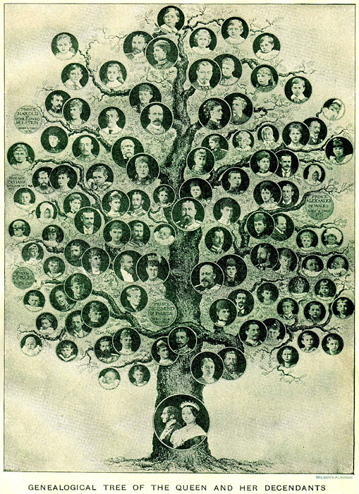 Генеалогическое древо королевы Виктории (1819–1901) и её потомков